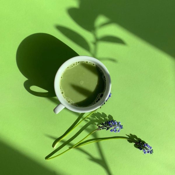 Matcha Latte 2-en-1 N°123 verre vu de haut